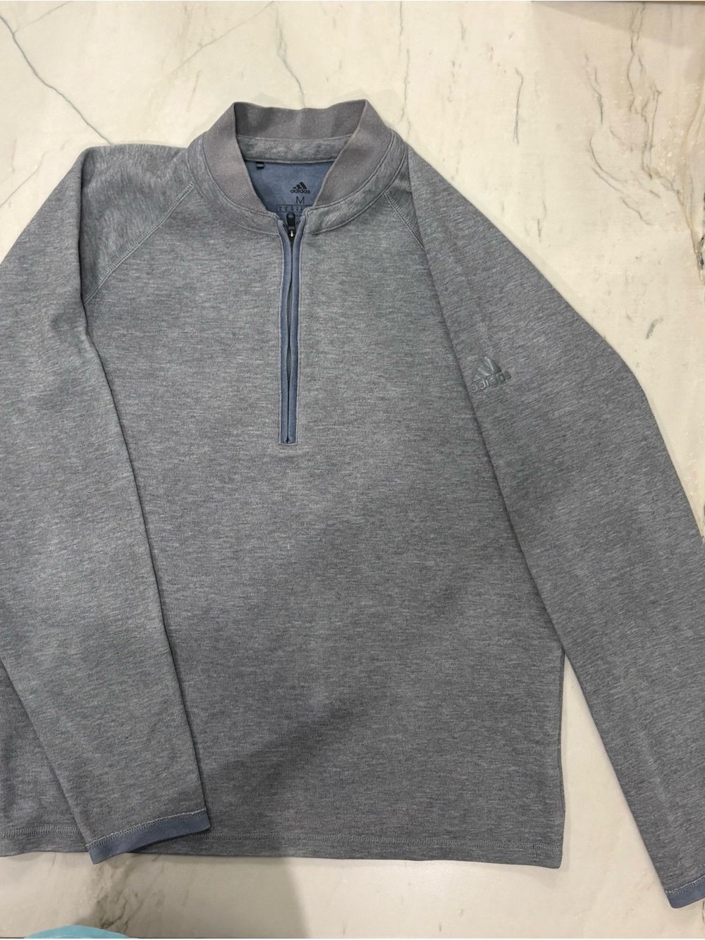adidas Men’s Gray Zip-Up Sweater